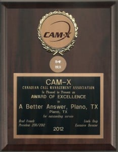 A Better Answer Wins CAM-X Award for all Three Offices!